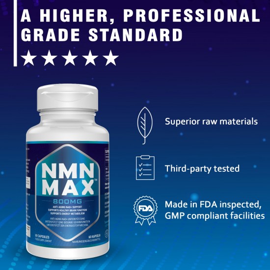 NMN MAX Capsules with Maximum Strength 400mg 60 Capsules