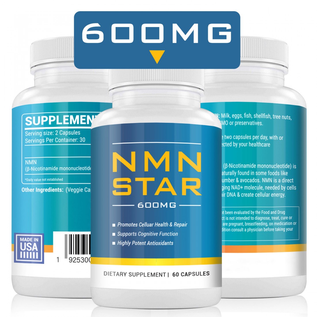 Buy NMN STAR Capsules, Boost NAD+ Levels, DNA Repair & Anti Aging