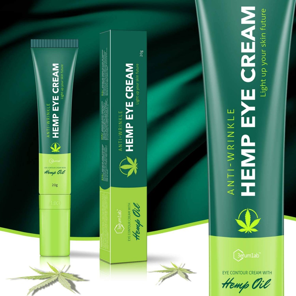 Buy 3erum1ab Hemp Eye Cream Antiwrinkle, Minimize Puffiness, Dark