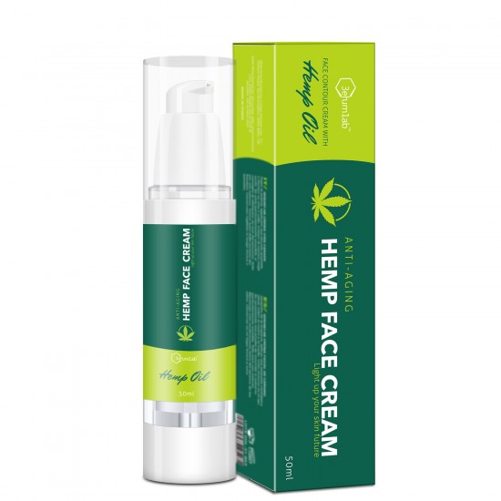 3erum1ab Hemp Face Cream, Anti-Wrinkle And Fine Lines, Anti-Aging Hemp Day Face and Neck Cream, Relieves Inflammation