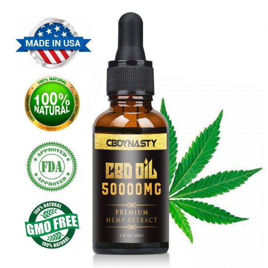 CBDYNASTY 50000mg 95% 30ml Hemp Oil, Immune booster