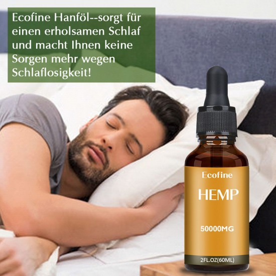 Ecofine Hanföl Tropfen 83% 50000mg 60ml, Hergestellt in USA