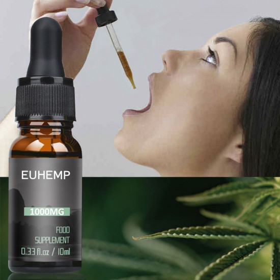 EUHEMP Hemp Oil Drops 1000MG, Made with Hemp Grown in Nature, 10 ML