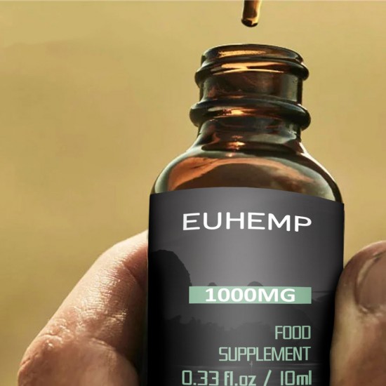 EUHEMP Hemp Oil Drops 1000MG, Made with Hemp Grown in Nature, 10 ML