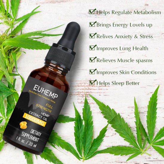 EUHEMP Hemp Oil Original & Mango Drops 10000MG 33% 30ml