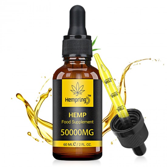 Hempring Broad Spectrum Hemp Extract 50000mg 60ml, Natural CO2 Extracted-100% Organic - Made in USA