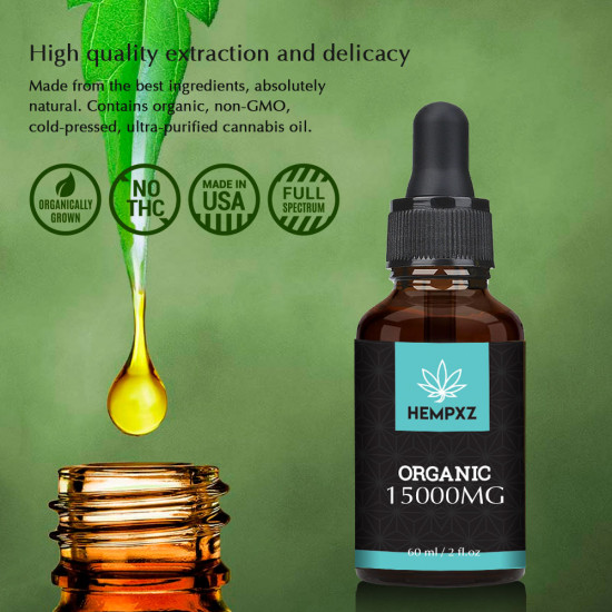 HEMPXZ 15000mg Broad Spectrum Hemp Extract, Improve Health - Made in USA HEMPXZ 15000mg Broad Spectrum Hemp Extract, Improve Health - Made in USA