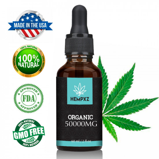 HEMPXZ 50000mg Broad Spectrum Hemp Extract, Improve Health - Made in USA