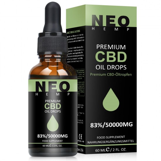 NeoHemp Hemp Oil Drops 50000mg 60ml, Only 40 Bottles Left