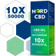 Nord Oil C-B-D oil Drops, 50000mg 83% 60ml, New formula