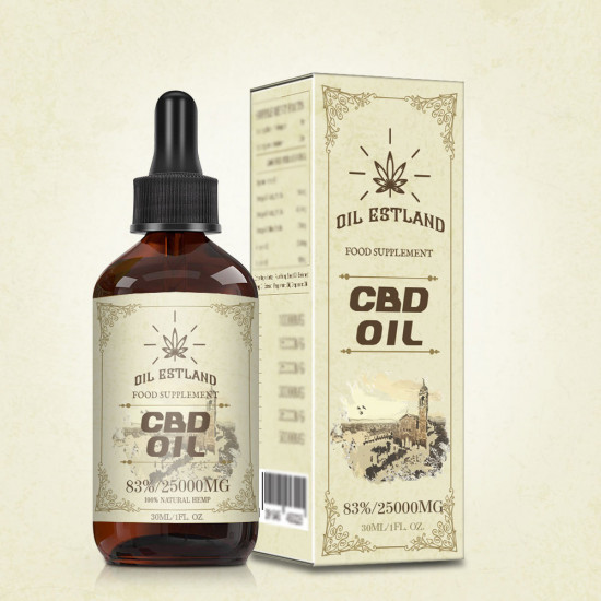 Oil Estland C-B-D oil Drops, 25000mg 83% 30ml, 2021 New Formula