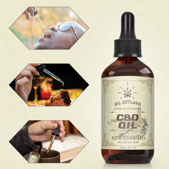 Oil Estland C-B-D oil Drops, 25000mg 83% 30ml, 2021 New Formula