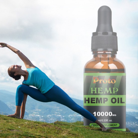 Hemp Oil Drops, Vegan & Vegetarian 10000mg, 10ml - ProtoHemp Oil