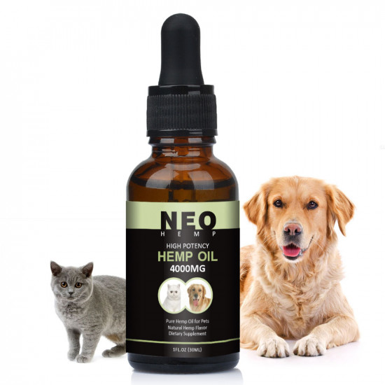 [Not Available in UK] NEOHEMP Oil Anxiety Relief for Dogs & Cats - 4000mg - Supports Hip & Joint Health