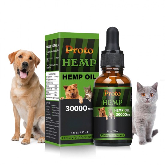 [Not Available in UK] Proto Broad Spectrum Hemp oil for Dogs, 30000mg, Great for Pain Relief , Anxiety, Calming, Pet Recovery and Sleep